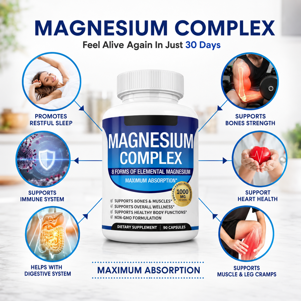 Feel Calmer, Recover Faster & Sleep Better Carvyx Health™ Magnesium 8-in-1